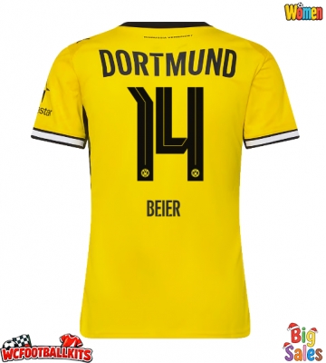 Borussia Dortmund Maximilian Beier #14 Replica Home Stadium Shirt for Women 2026-27 Short Sleeve